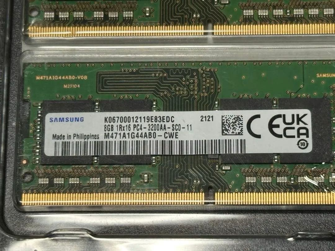 【動作保証】DDR4-3200 16GB(8GB×2) SAMSUNG