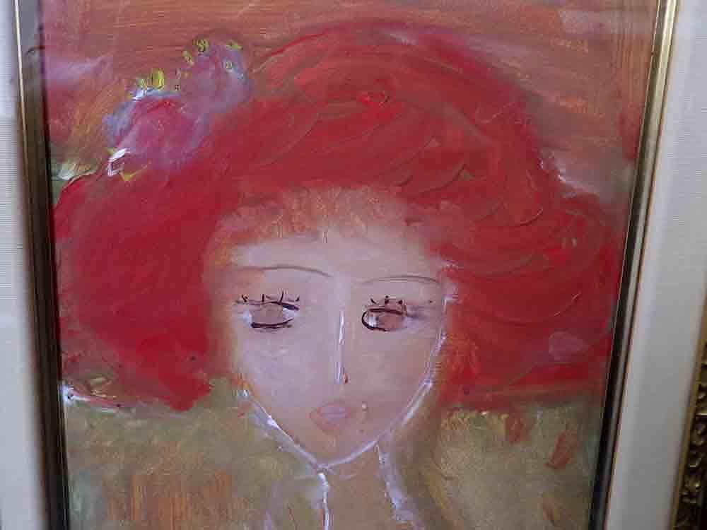 織田広喜 少女 油彩画 F3号 サイン　おだひろき オダヒロキ