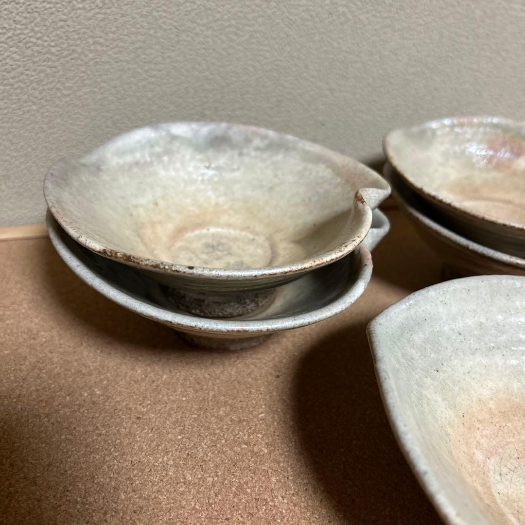 伊賀焼　土楽　土楽窯　蓮弁　深向付　深鉢　5客セット　福森雅武