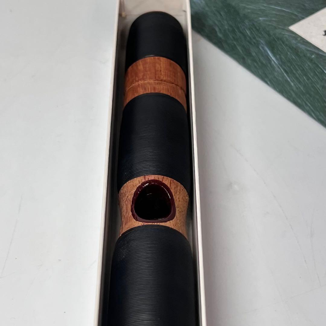 【未使用】 龍笛 花梨製 紐巻 神具 雅楽 篳篥 笛 横笛 和楽器 楽器