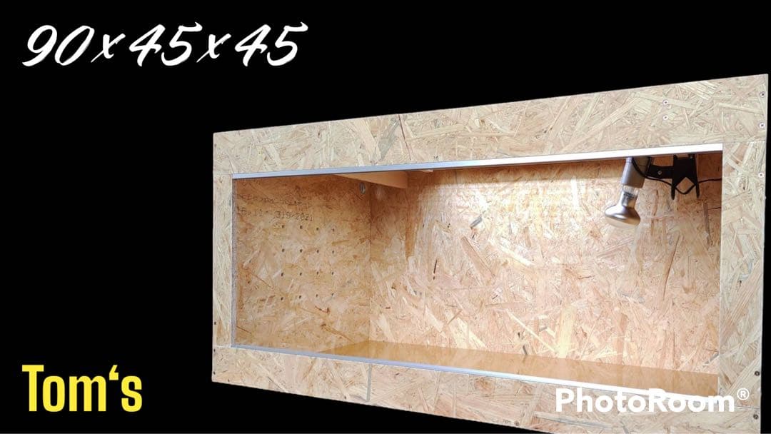 爬虫類ケージ 90×45×45㎝ ストッパー　配線穴キャップ2箇所