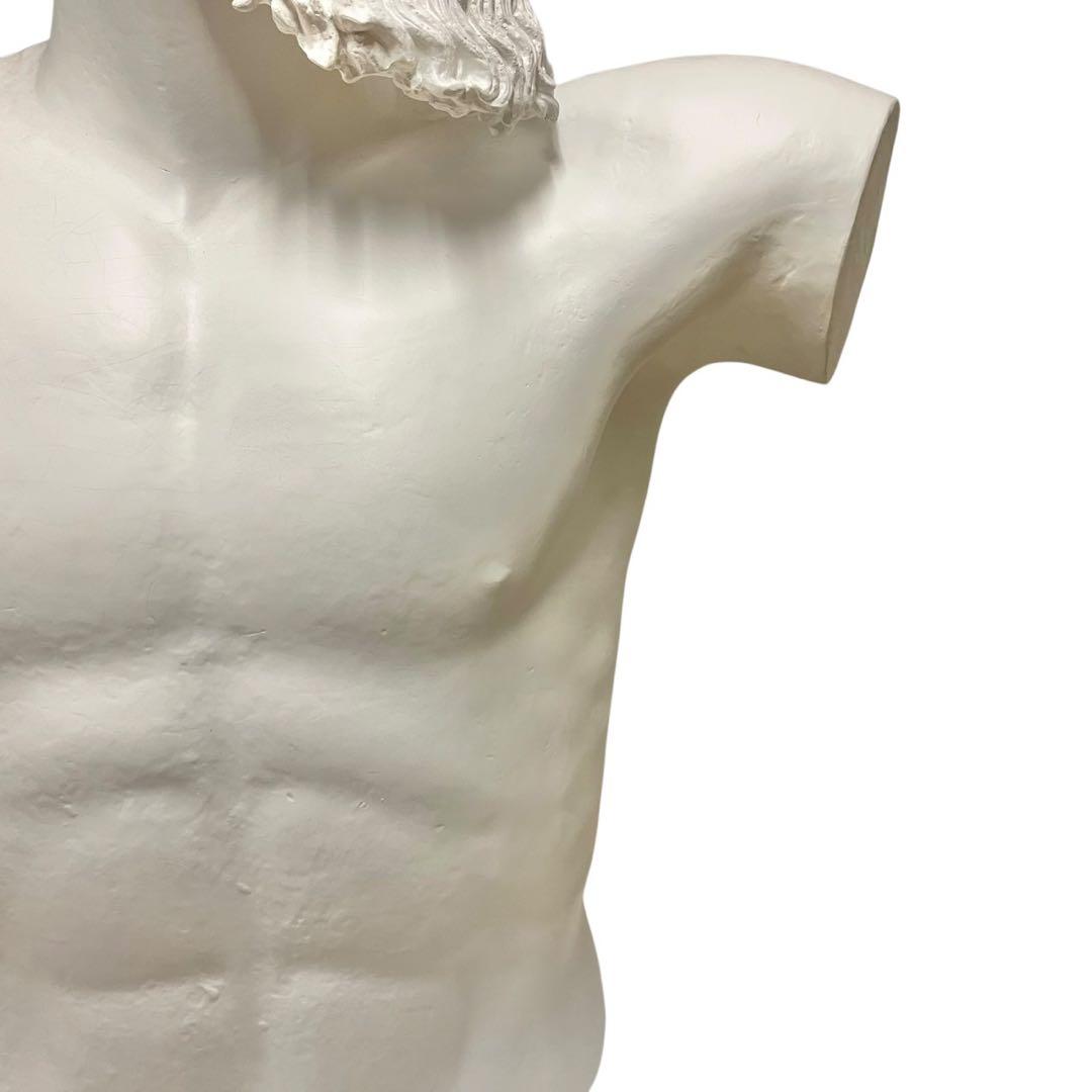 【希少】ポセイドン 石膏像 石像 胸像 デッサン 特大 彫刻 置物 オブジェ