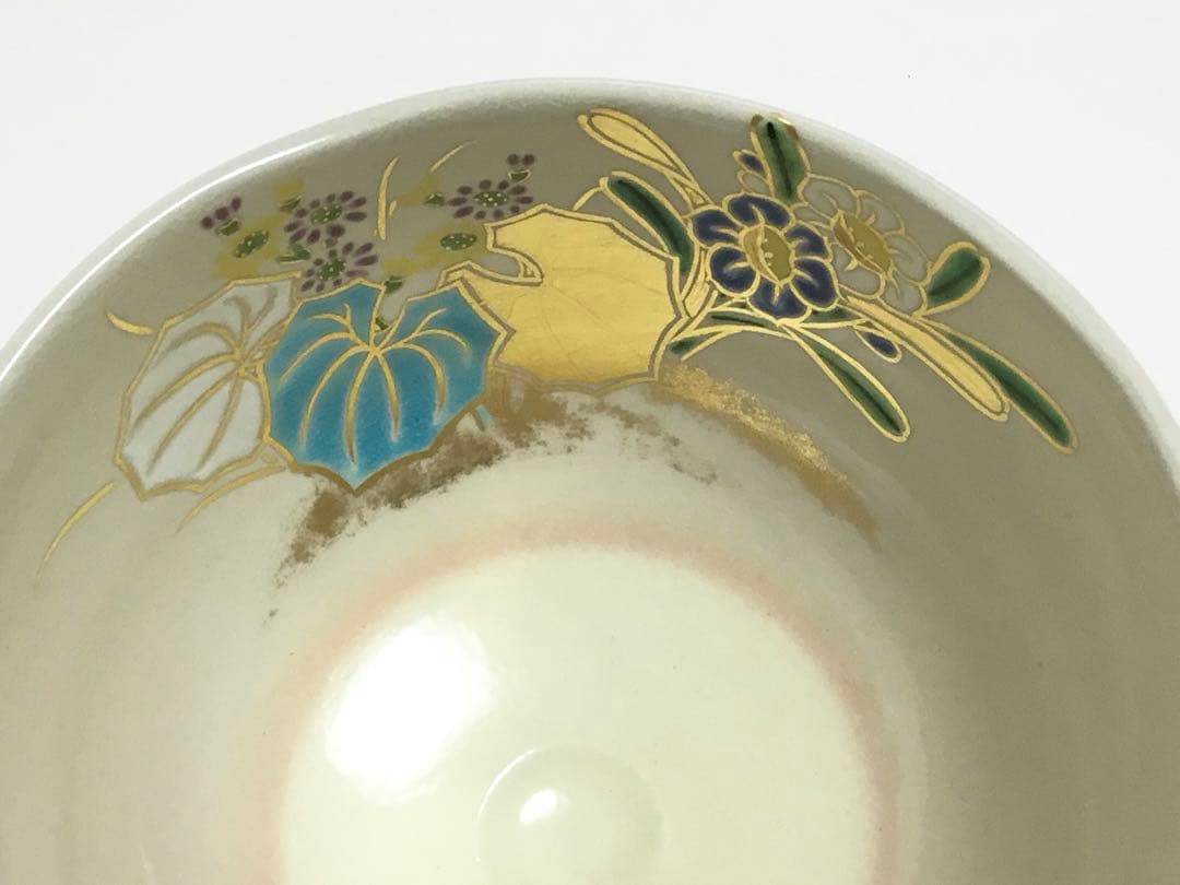 茶道具 古物品 茶碗 四季の花 宮川 香雲 木箱入