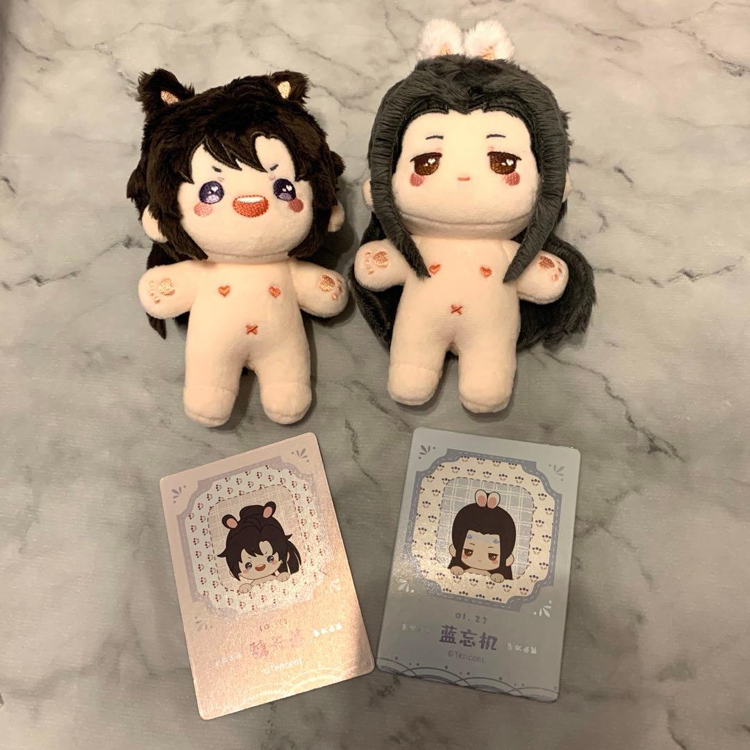 魔道祖師 KAZE ぬいぐるみ 10cm 骨なし 奶呼呼 魏無羡 藍忘機