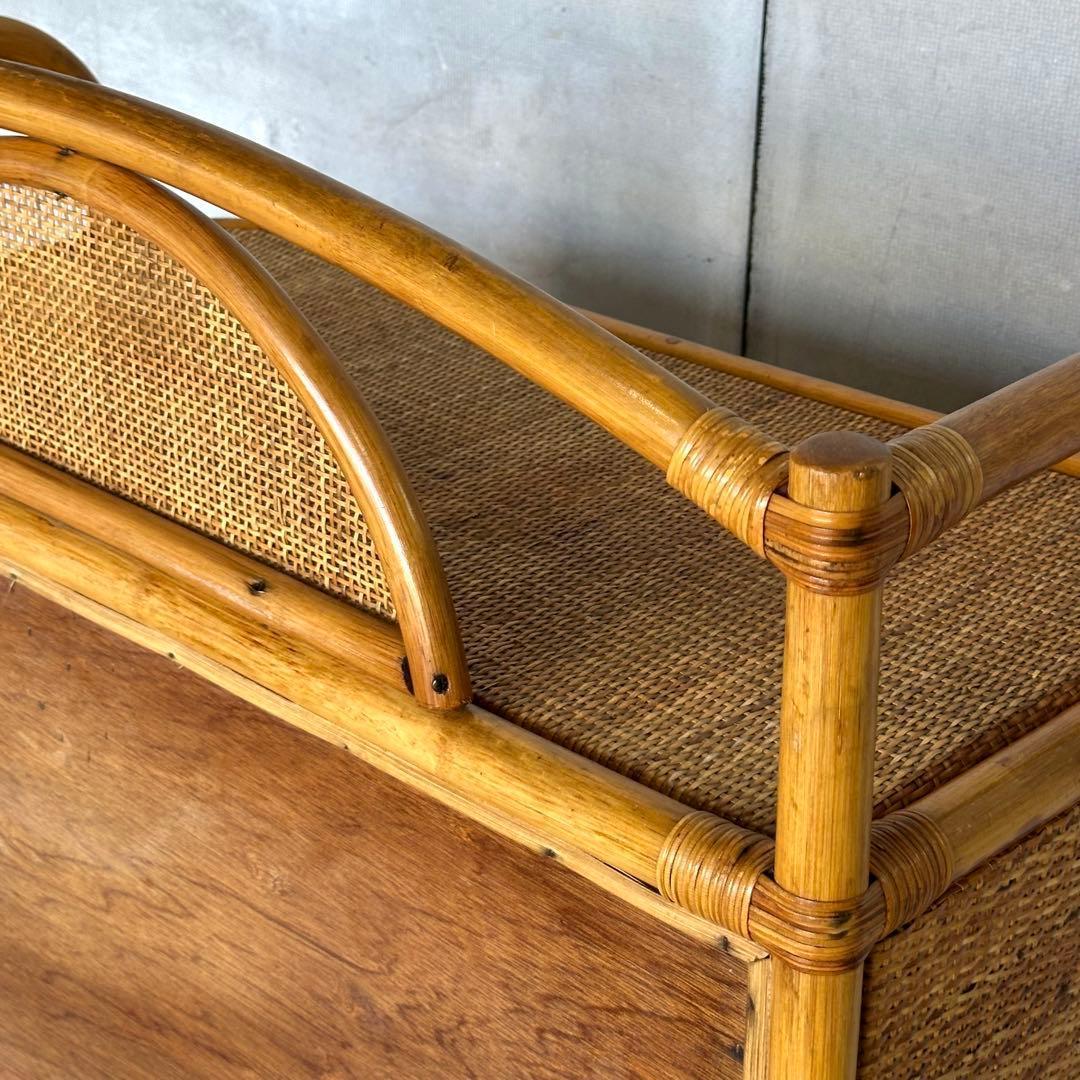 ꧁ラタン꧂ 70s〜80s昭和レトロ♢ ラタンチェスト 5段 籐家具 ナチュラル