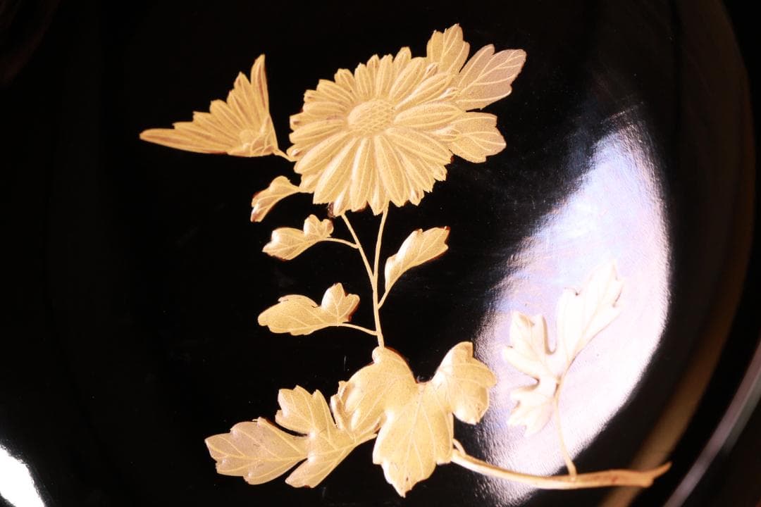 BJ131　時代輪島　加賀蒔絵　鶏図　吸物椀　五客　木製　茶道具 懐石 会席