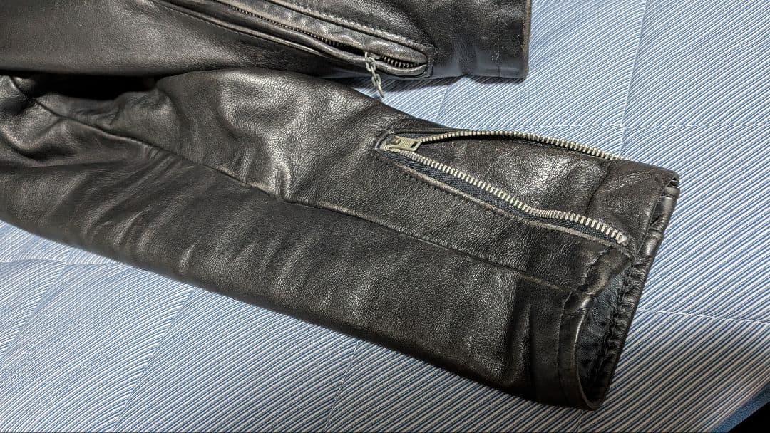 Schott141 貴重品番！36インチ黒 レザー シングルライダースジャケット