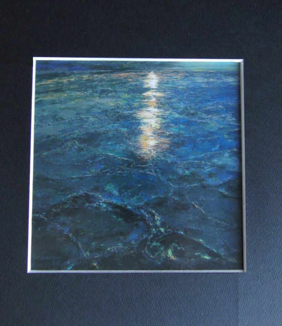 小池タケシ、【海明け邂逅】、希少な額装用画集より、新品額装付、状態良好