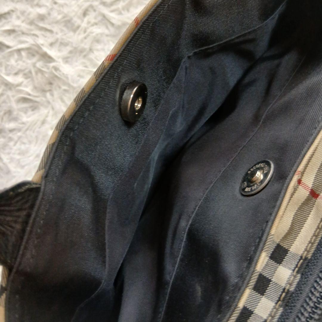 【BURBERRY BLUE LABEL】大容量ノバチェックハンドバッグ