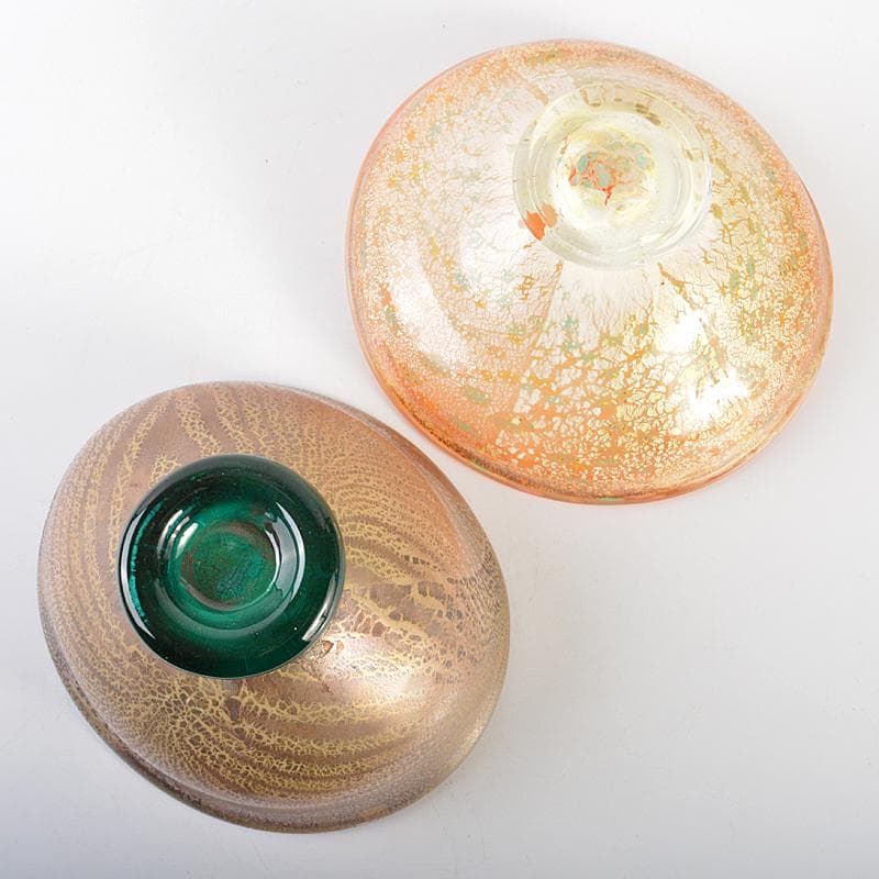 ガラス作家　高松敬子作　鉢　器　2点まとめて　D　R7510