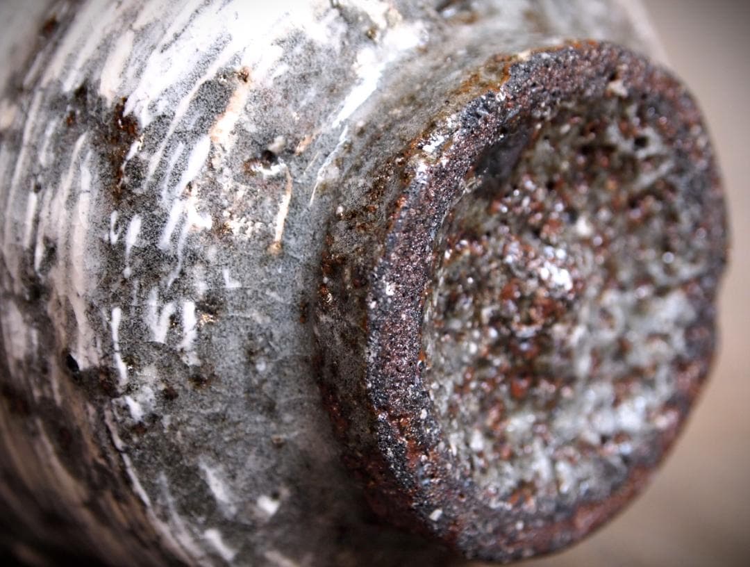 希少作★中川自然坊★刷毛目唐津焼酎杯★共箱・栞