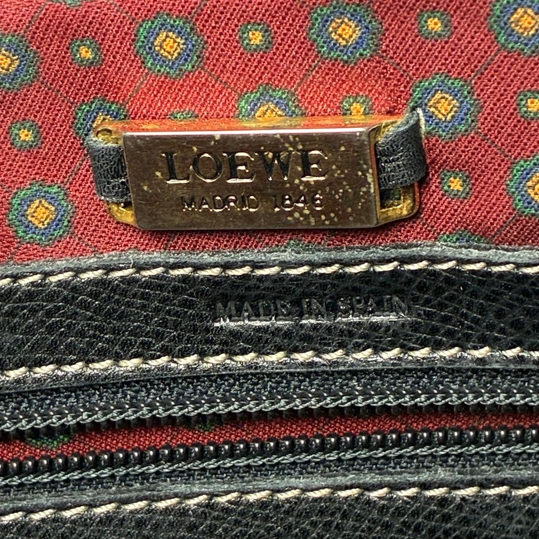 【良品】LOEWE　ロエベ　ビジネスバッグ　ブリーフケース　レザー　２WAY　黒