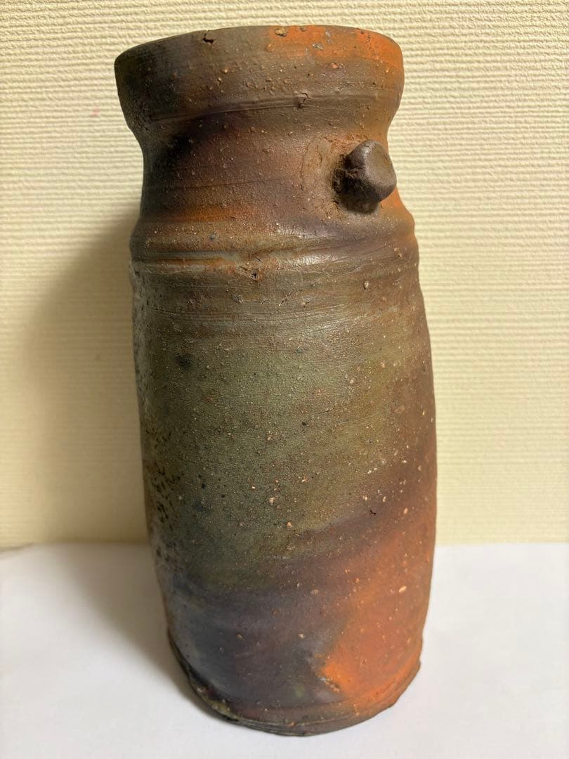 山本陶秀　備前焼　花入
