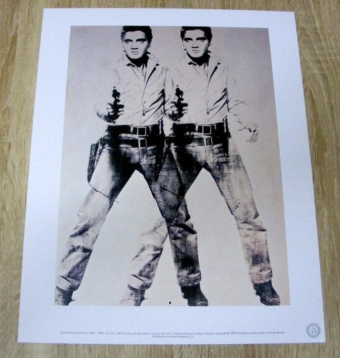 ウォーホル Two Elvis (1963)（エルビス) ドイツ製ポスター
