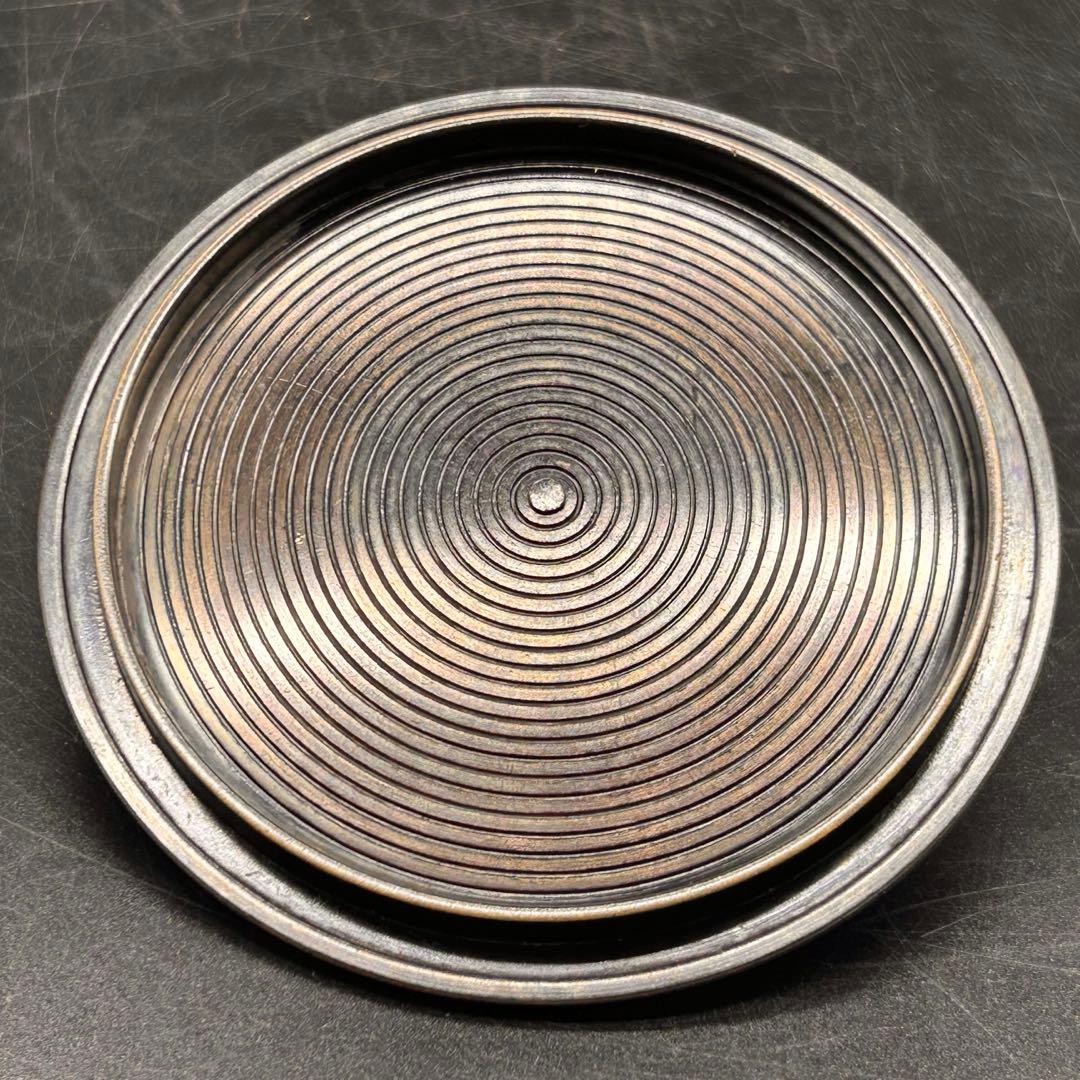 釜師 菊地政光 尻張釜 老松文 炉釜 共箱 茶道具　-484-