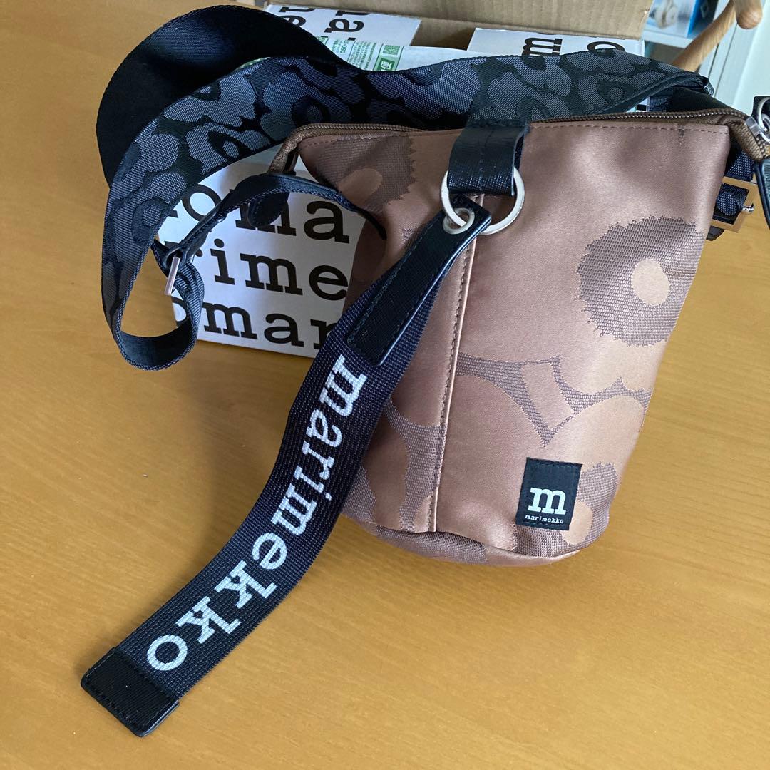 マリメッコ marimekko バケット ショルダーバッグ ウニッコ レザー