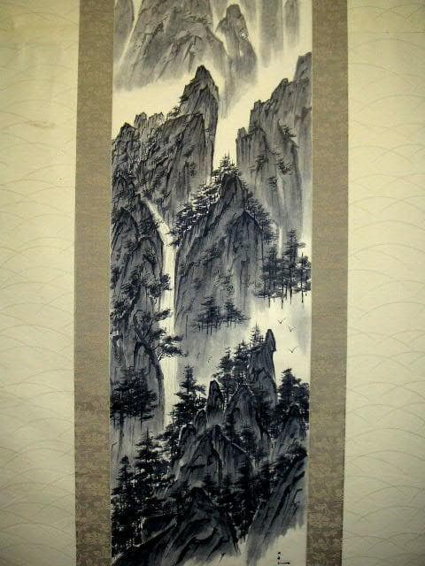 ♥掛軸　桂林山水　児玉 三鈴 　掛け軸　共箱付き　骨董品