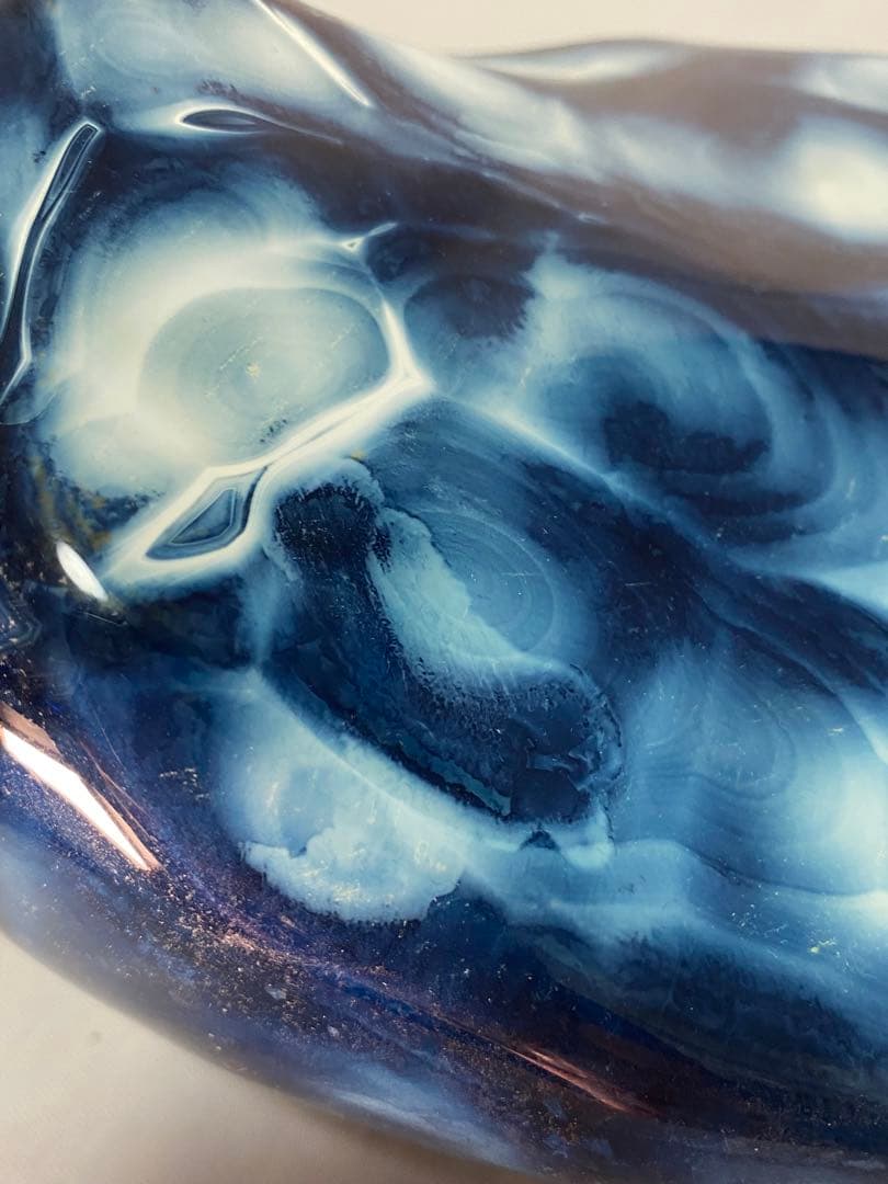 2631❣️ ブルー　メノウ　瑪瑙 天然石 ジャスパー　希少