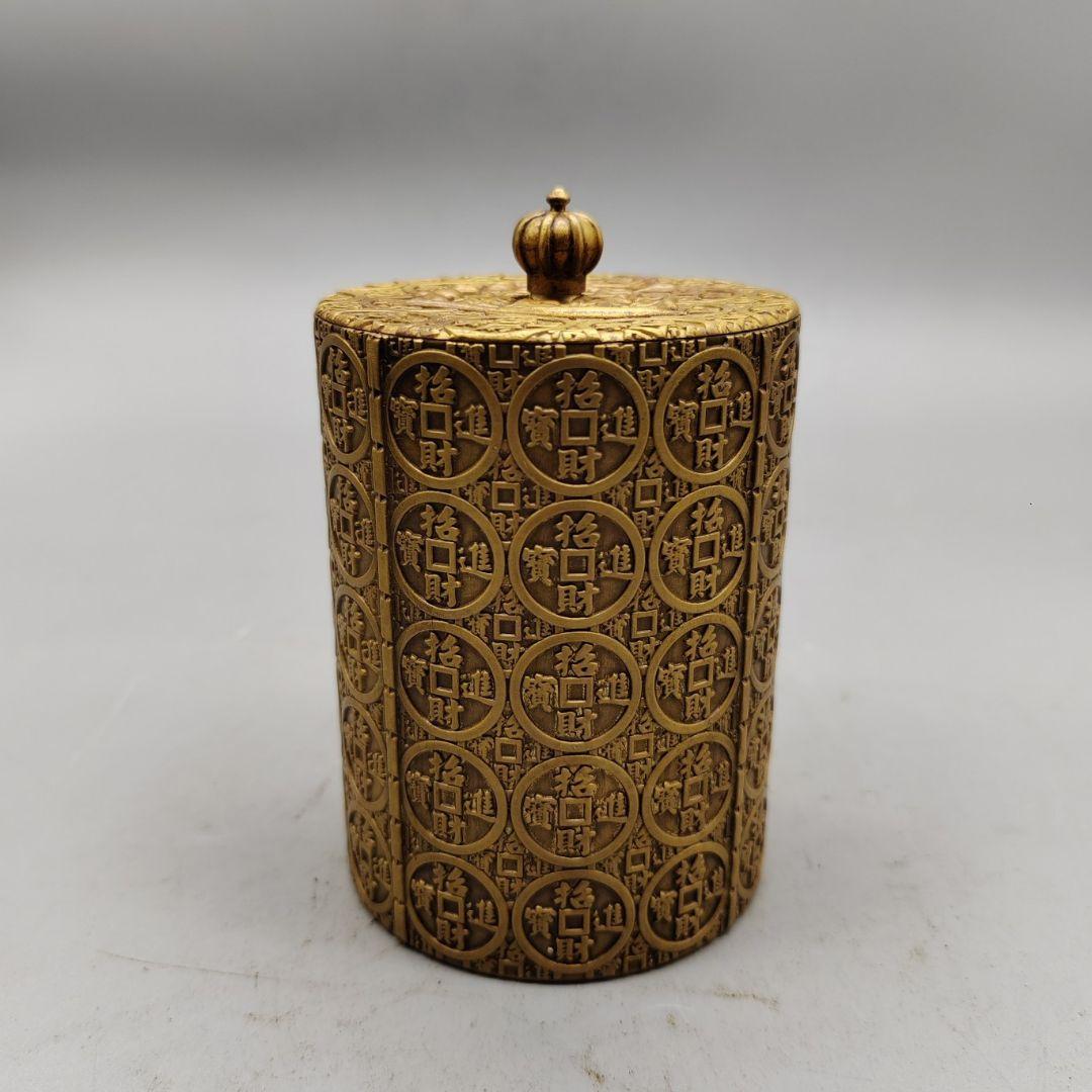 銅器 茶筒 茶器 茶道具 香道具 物入れ 装飾品 工芸品 置物