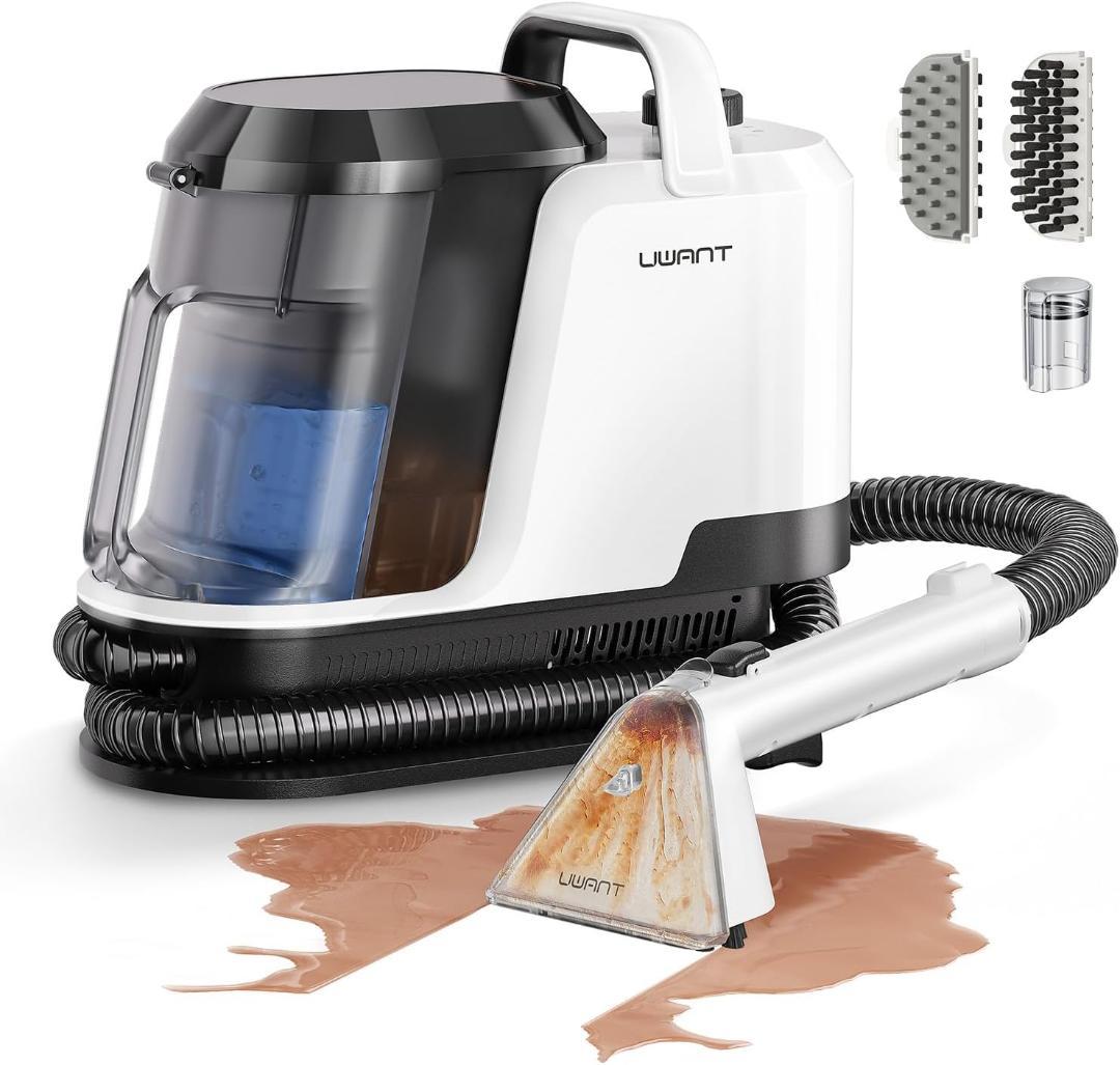 カーペットクリーナー 18000Pa超強吸引力 軽量 家庭用 自動洗浄機能