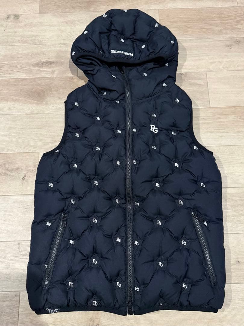 【試着のみ】PEARLY GATES フード付きダウンベスト サイズ0
