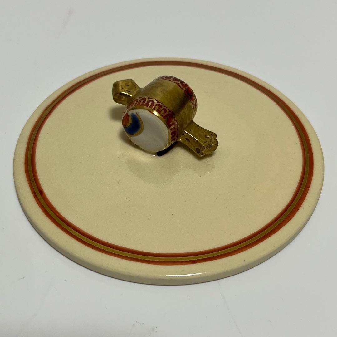 水指 橋本城岳作 色絵宝文 砂金袋水指 共箱 茶道具