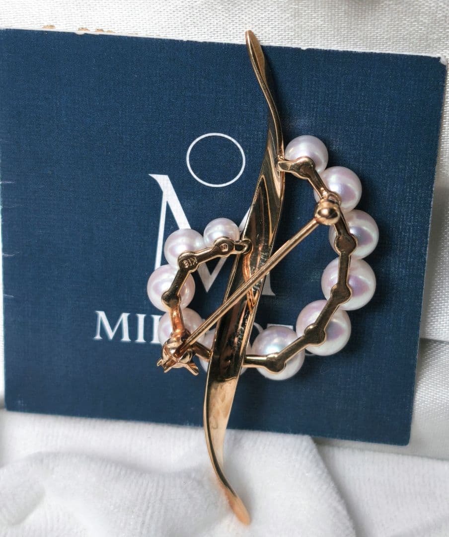 【美品 最高級】ミキモト ブローチ パール サークル K18 愛子様 ご着用 箱