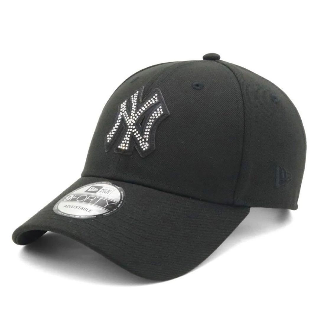 ニューエラ 9FORTY MLB RHINESTONE NY 黒　ラインストーン