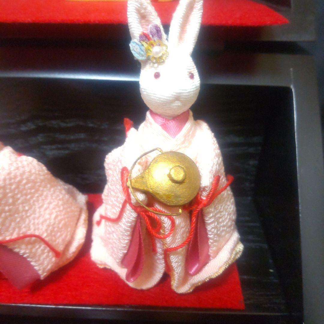 雛人形 ひな祭り 桃の節句 うさぎ ちりめん 新品未使用