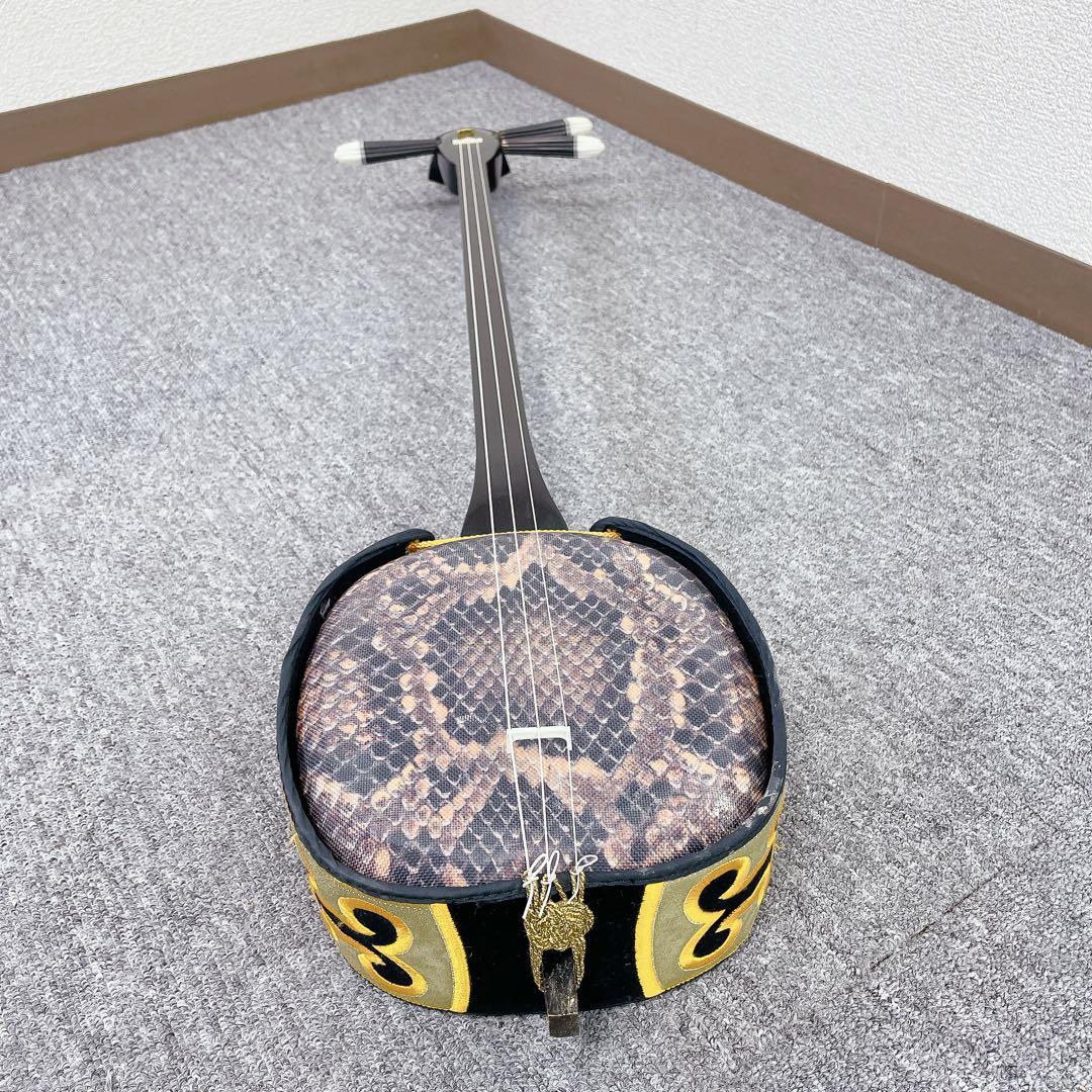 沖縄三線 三線 民謡楽器 沖縄民謡 人工皮 人工 蛇皮