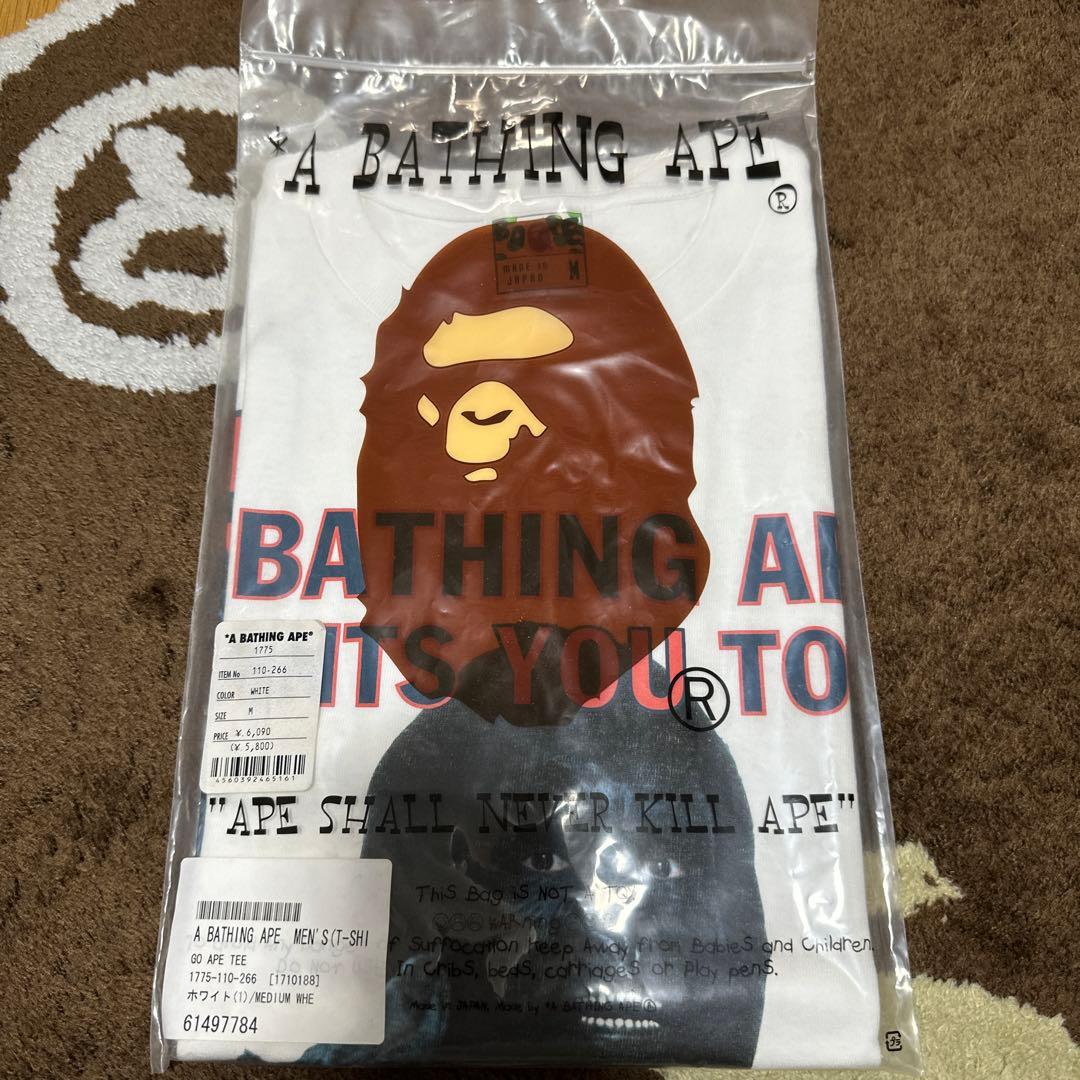 新品未開封 APE エイプ 復刻 GO APE! Tシャツ Mサイズ