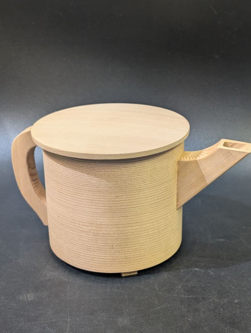 あい 未使用 茶道具 曲水次 水注 曲片口水次 木工芸 紙箱 曲げわっぱ