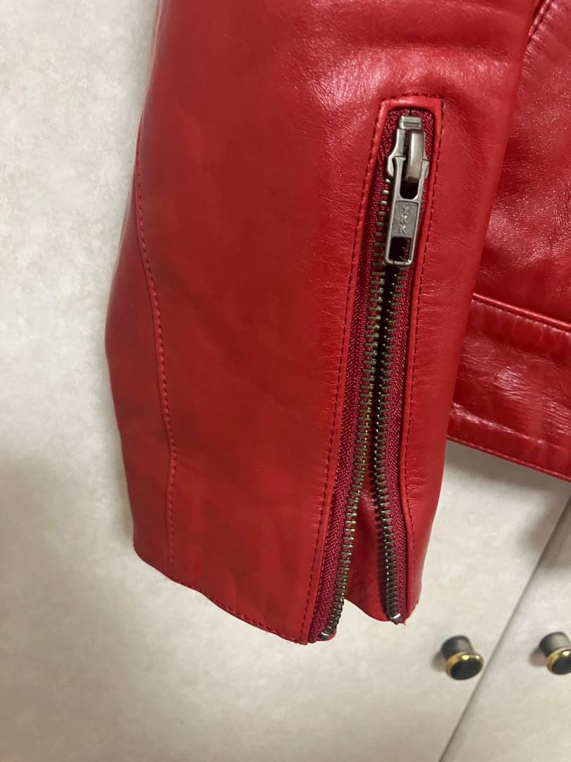 ロンジャン ライダース Liugoo Leathers ホースハイド 馬革レッド