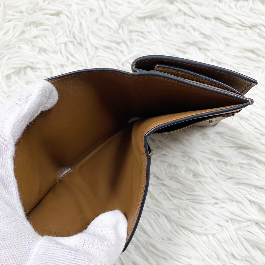 【✨美品 現行✨】ロエベ アナグラム トライフォールド ブラウン 付属品完備