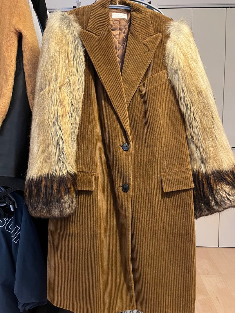 DRIES VAN NOTEN チェスターコート ブラウン