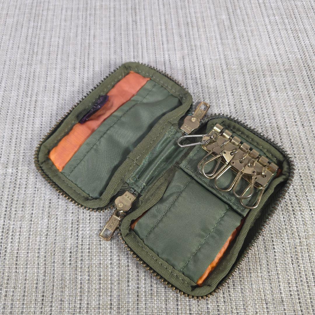 廃盤　人気色　PORTER　ポーター　タンカー　6連　キーケース　セージグリーン