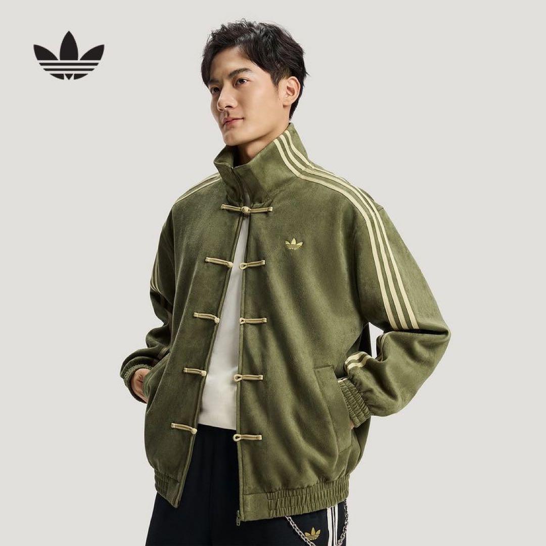 L adidas originals スエード トラックジャケット 緑　海外限定