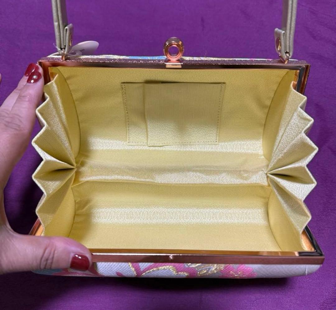 新品未使用品　Freek　和装草履＆バッグ　ゴールド系　花柄　フリーサイズ