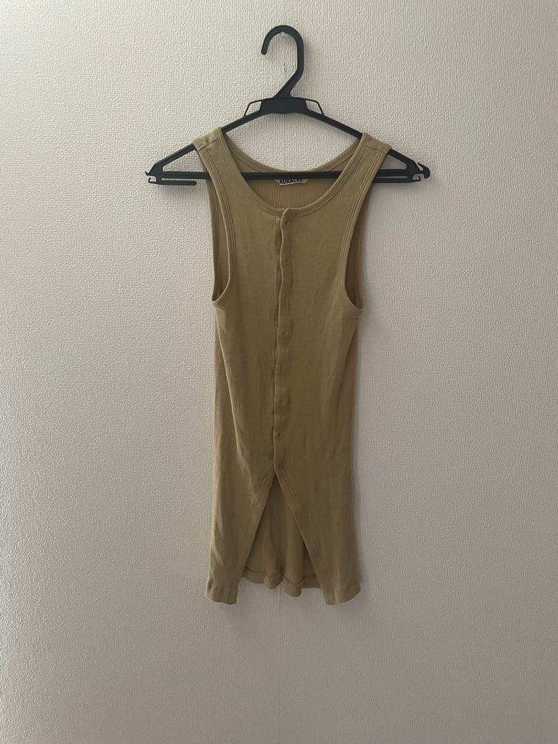 トップス AURALEE AURAL ORGANIC SOFT RIB TANK