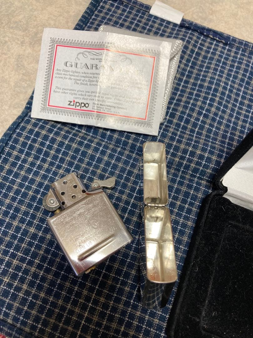 Zippo スターリングシルバー　ダイアゴナルライン Zippo