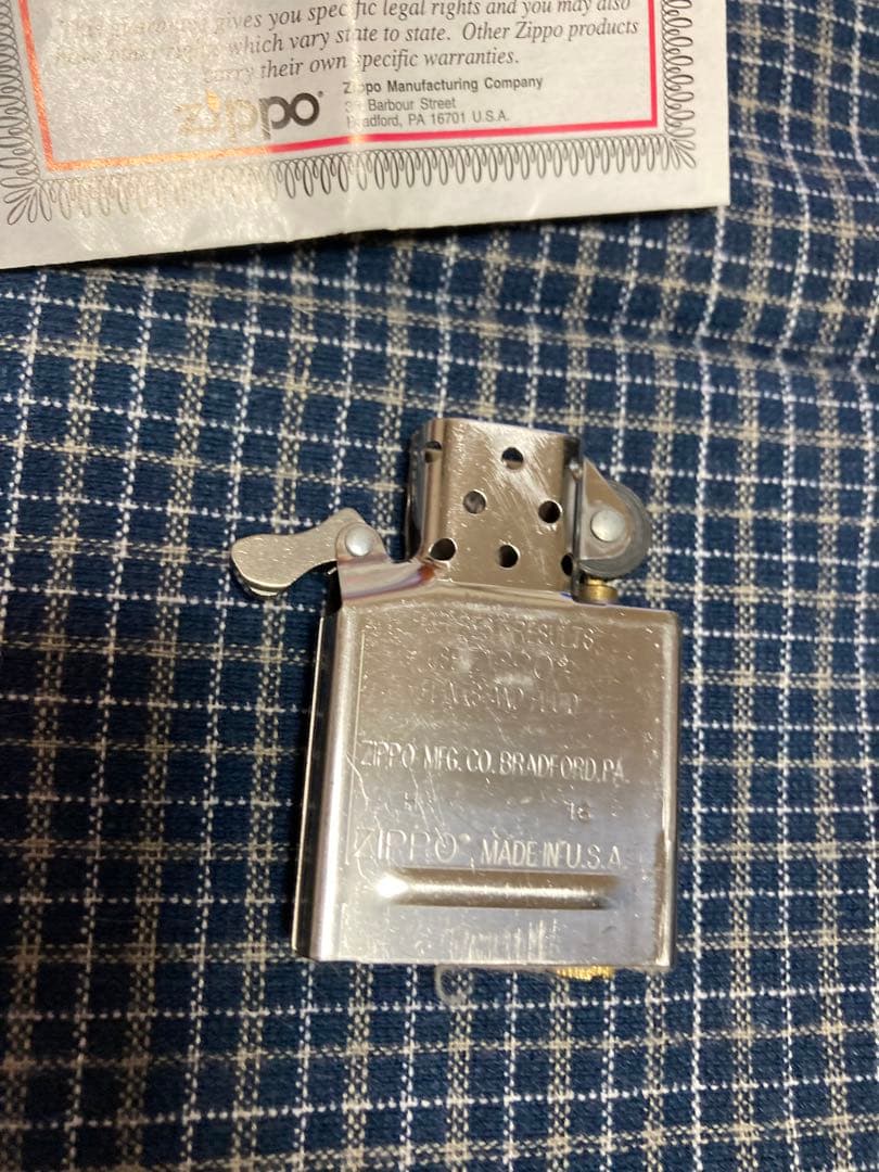 Zippo スターリングシルバー　ダイアゴナルライン Zippo
