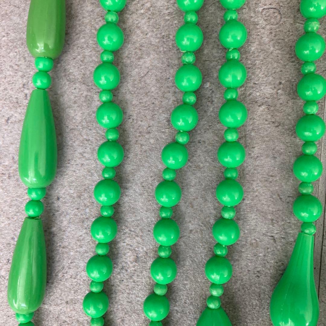 当時物 昭和レトロ レトロポップ 珠のれん グリーン