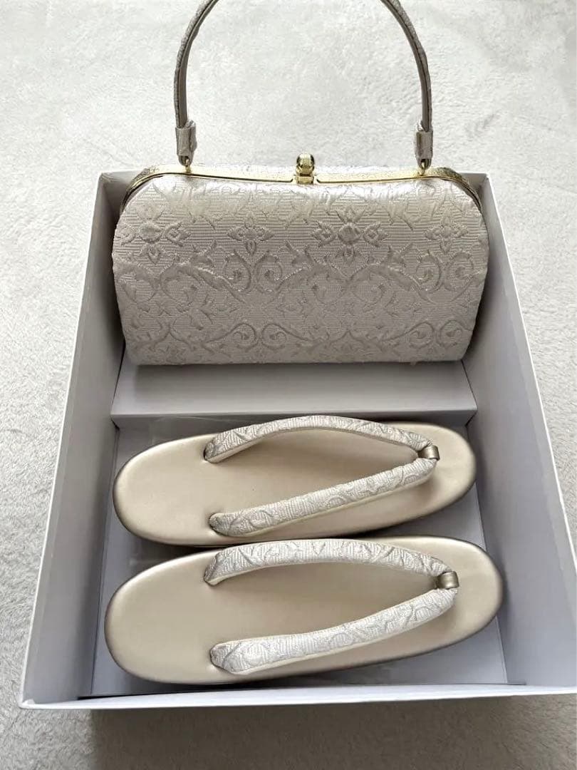 【美品】【定価の半額】和装 バッグ 草履（LL） セット