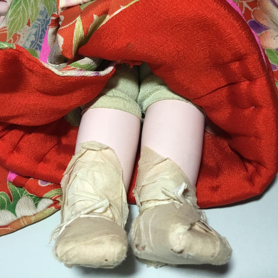 市松人形◆昭和初期 女の子◆人毛 日本人形 アンティーク 大正ロマン 抱き人形