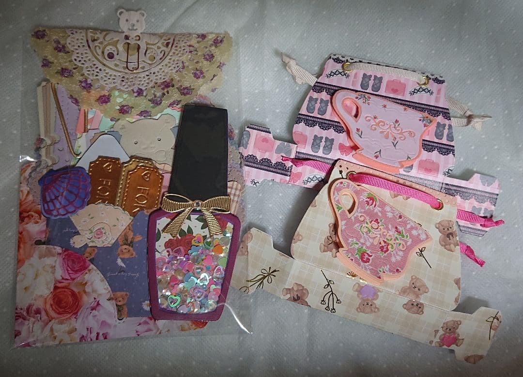 紙もの⑩ おすそ分けポケット♪♪クラフトバッグ シェイカー ギフトカードホルダー