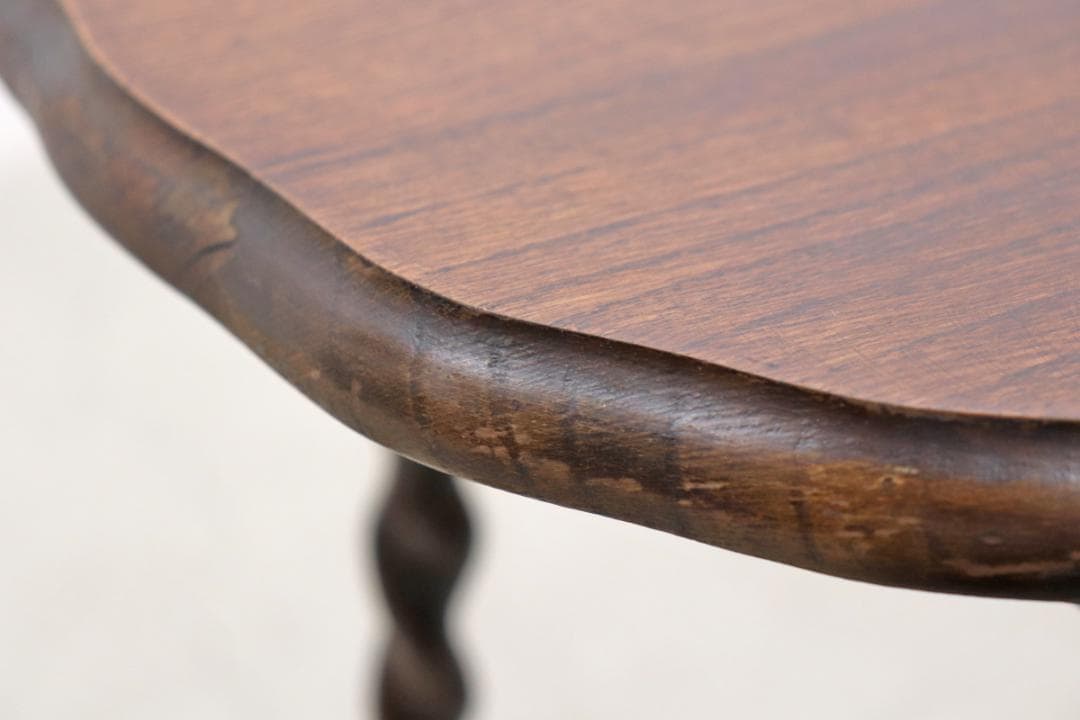 英国 イギリス ヴィンテージ ツイストレッグ オーク無垢材 サイドテーブル