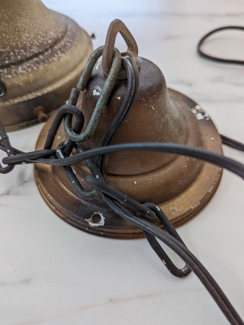 アンティーク　和ガラス照明