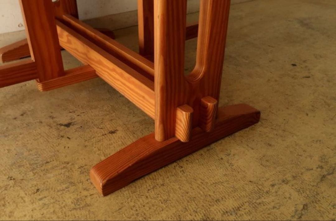 ヴィンテージ　木製　バタフライテーブル　古家具　折りたたみ　伸長　ダイニング　机