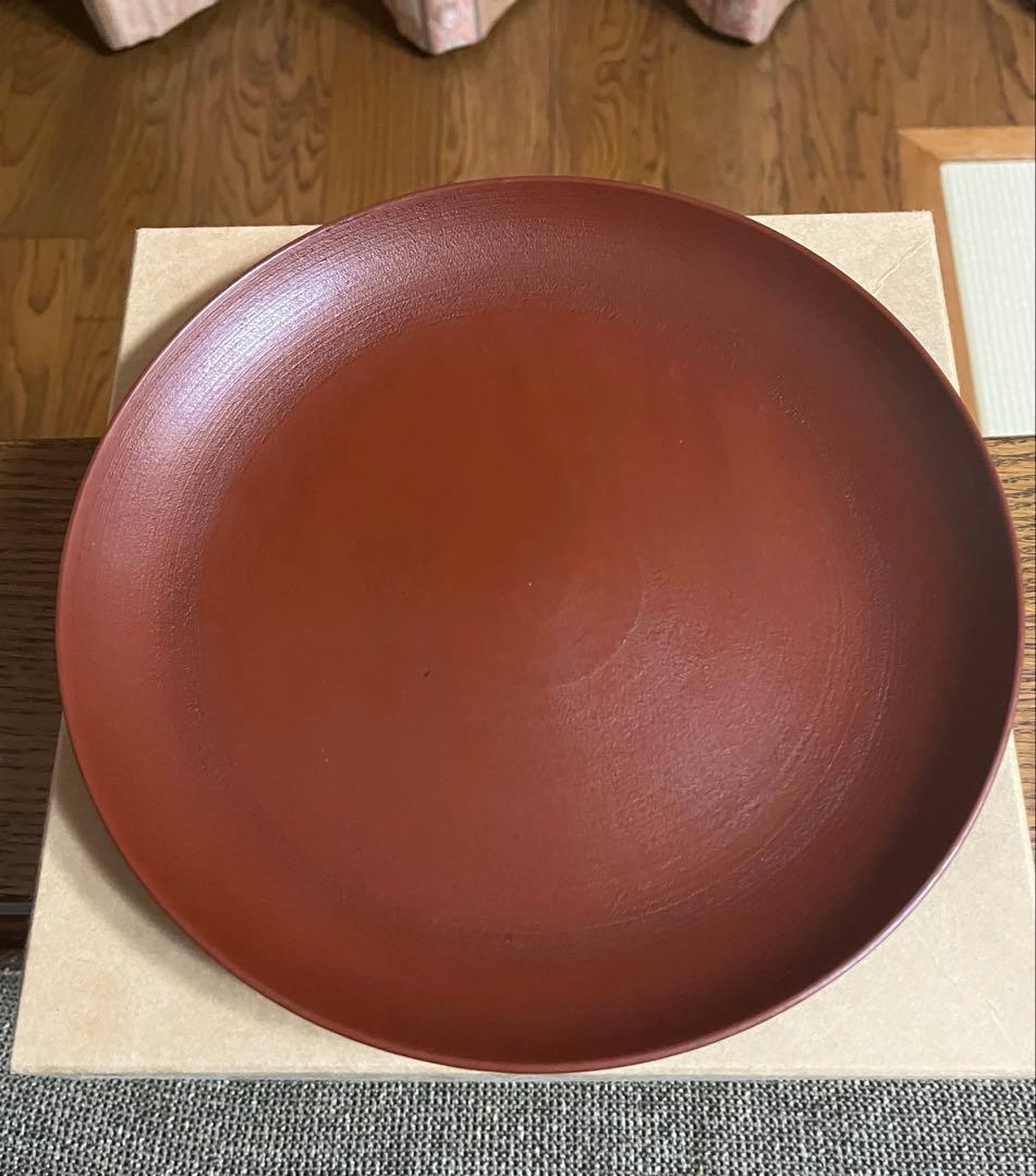作家もの　赤木明登さん　平皿７寸　赤
