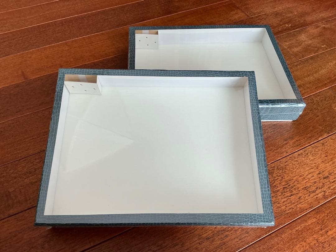 志賀昆虫普及社ボール紙製硝子蓋標本箱特大型2個セット(未使用)